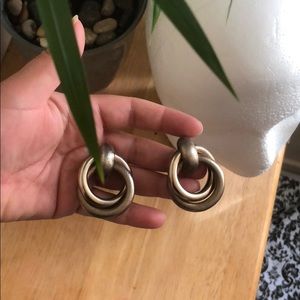 Pretty pre owned goldish champagne loop earrings